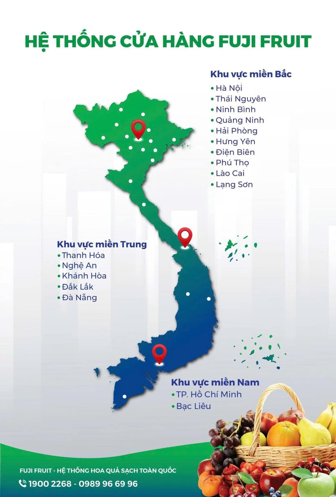 Hệ thống cửa hàng Fuji Fruit toàn quốc